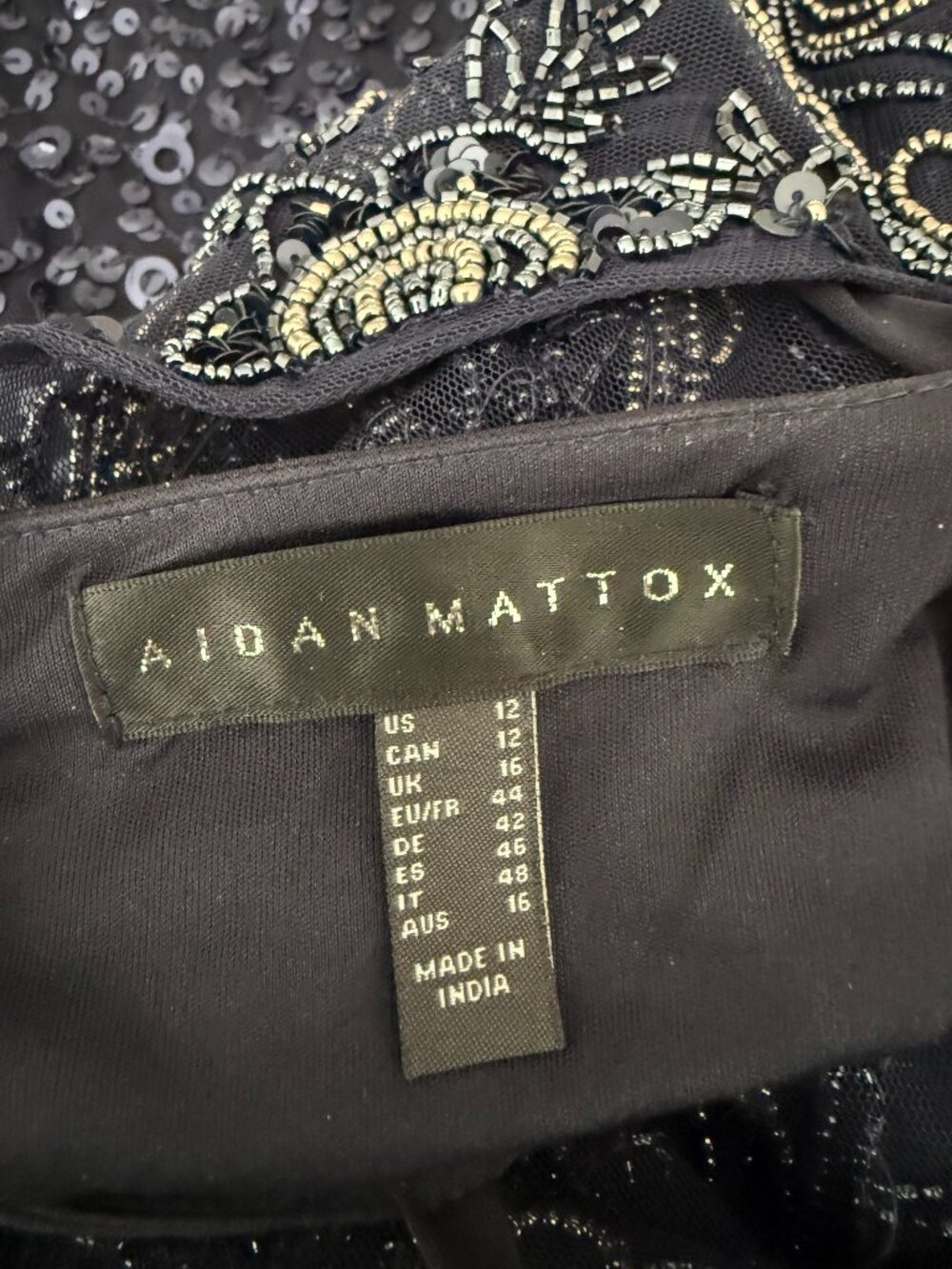 Aidan Mattox navy dress